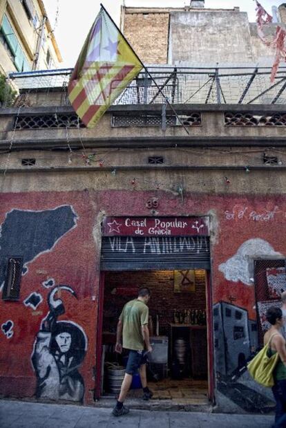 El Casal Popular, ayer, en el barrio de Gràcia.