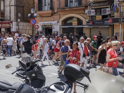 Turistas en el centro de Palma de Mallorca