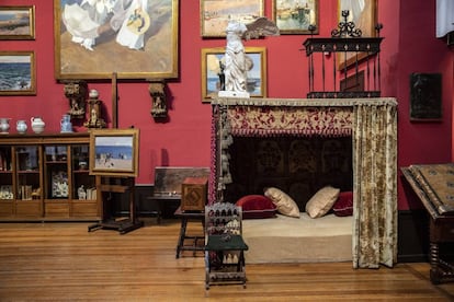Estudio del pintor impresionista Joaquín Sorolla en su casa museo de Madrid. 