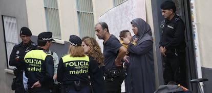 Imagen de un procedimiento de desahucio (lanzamiento) en Madrid.