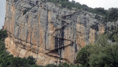 Un tramo del camino del desfiladero de Mont-rebei.