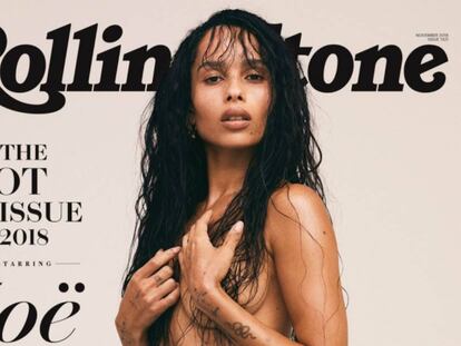 Zoë Kravitz posa en la portada de 'Rolling Stone'.
