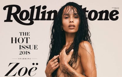 Zoë Kravitz posa en la portada de 'Rolling Stone'.