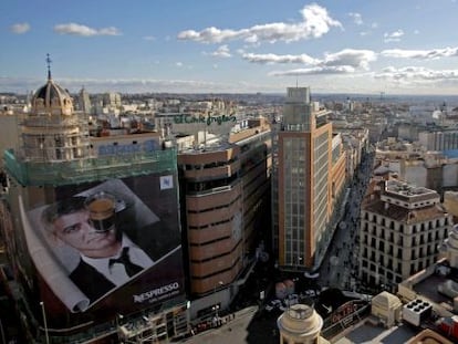 Plaza del Callao in downtown Madrid: the Gmail scam preys on the capital&rsquo;s undeserved reputation for muggings, say police.