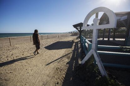 Playa de Quitapellejos, perteneciente a Palomares, en la que cayó una de las bombas y en la que se bañó Fraga para demostrar que no había peligro.