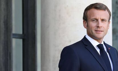 El presidente de Francia, Emmanuel Macron, este miércoles en el Palacio del Elíseo, en París.