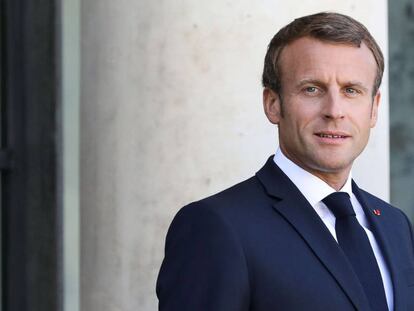 El presidente de Francia, Emmanuel Macron, este miércoles en el Palacio del Elíseo, en París.