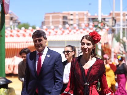La ministra de Justicia, Pilar Llop, este lunes en la Feria de Abril de Sevilla.