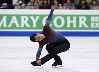 Patrick Chan (Canadá), durante la competición.