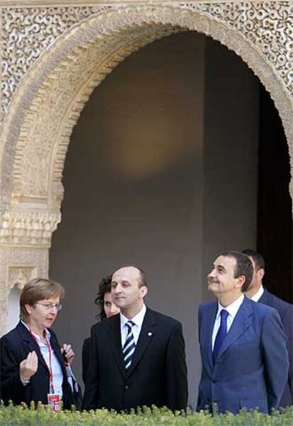 José Luis Rodríguez Zapatero y Kazimierz Marcinkiewicz, en la Alhambra.