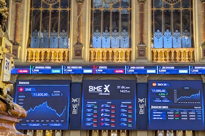 El Ibex 35, el principal índice de la Bolsa española, el pasado 31 de diciembre.