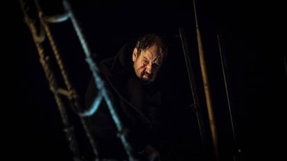 Josep Maria Pou como Ahab en el espectáculo 'Moby Dick'.
