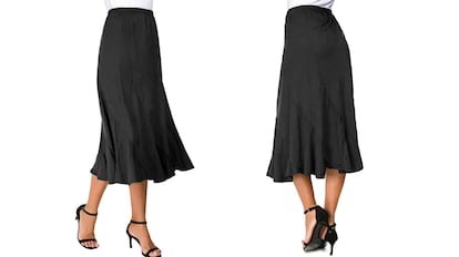 falda, faldas midi, falda negra, falda midi negra, falda por debajo de la rodilla