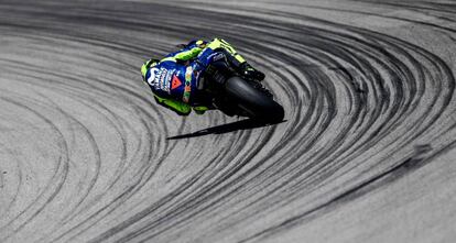 Valentino Rossi, en el circuito de Alemania.