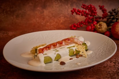 El plato de Canelones espinacas en Cuatromanos por Navidad