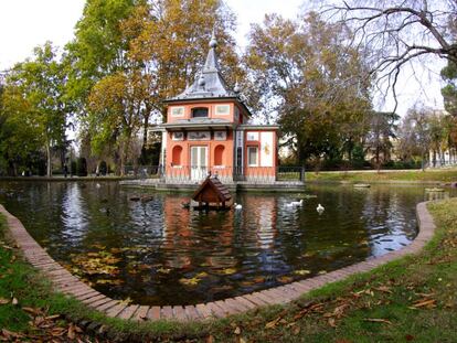 La casita del Pescador, en el parque del Retiro.