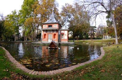 La casita del Pescador, en el parque del Retiro.
