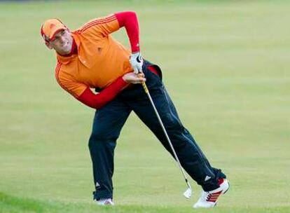 Sergio García, ayer durante la tercera jornada en Carnoustie.