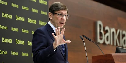 José Ignacio Goirigolzarri, en la presentación de los resultados de Bankia.