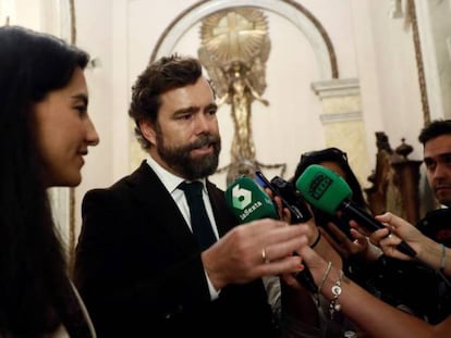 Los dirigentes de Vox Rocío Monasterio e Iván Espinosa de los Monteros.