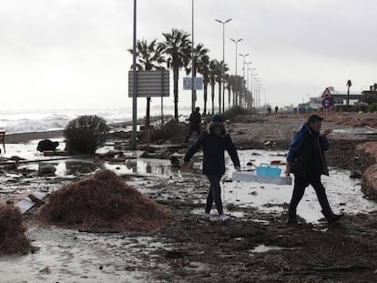 Efectos del temporal Gloria en el Delta del Ebro.