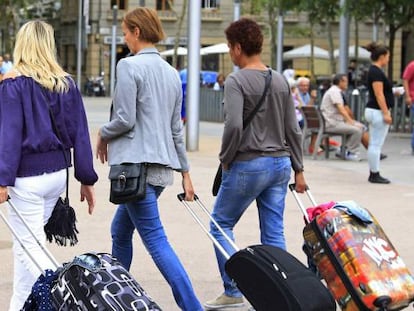 Turistas en Barcelona