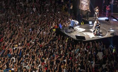 El rapero Dtoke en la batalla de gallos 2013.