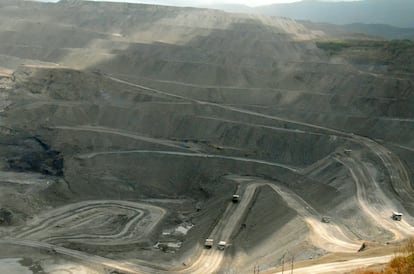 La mina a cielo abierto de Cerrejón, en Barrancas, que exporta carbón a Alemania, en una fotografía de marzo de 2017. 