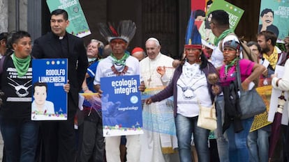 El Papa Francisco durante el Sínodo del Amazonas.