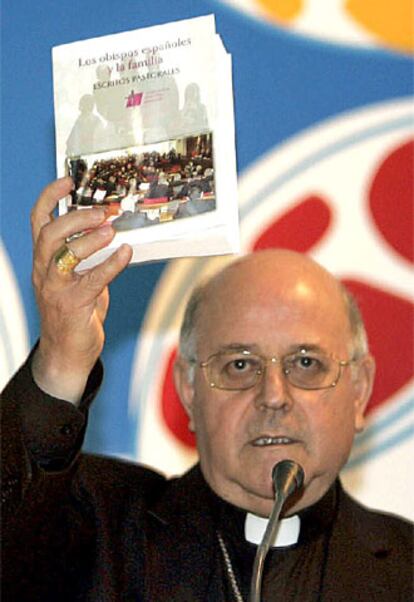 El presidente de la Conferencia Epsicopal, Ricardo Blázquez, en la presentación de un libro de escritos sobre la familia.