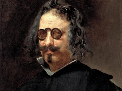 Detalle de un retrato, posiblemente de Juan van der Hamen, del célebre poeta y escritor español Francisco de Quevedo y Villegas.