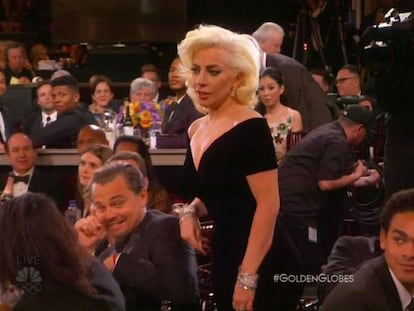 El susto de Lady Gaga a DiCaprio y el aburrimiento general: Así fue la gala de los Globos de Oro