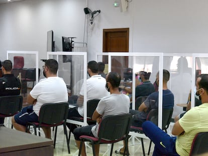 Vista del juicio celebrado este lunes en la Sección Séptima de la Audiencia de Cádiz, con sede en Algeciras en el que la defensa de Jesús Heredia, el 'Pantoja', ha aceptado una sentencia de conformidad de cinco años de prisión.
