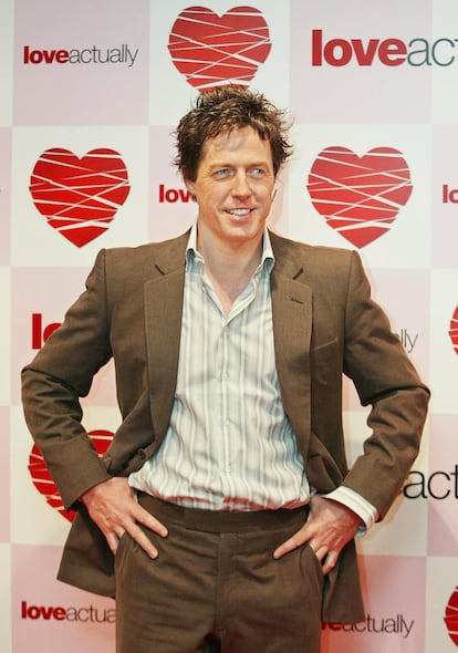 Hugh Grant en el estreno de 'Love Actually' en Japón.