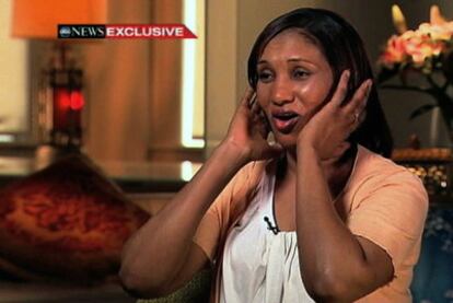 Nafissatou Diallo, la supuesta víctima,  en una entrevista de televisión.