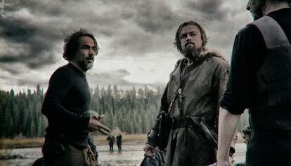 González Iñárritu y DiCaprio en el rodaje de 'The Revenant’.