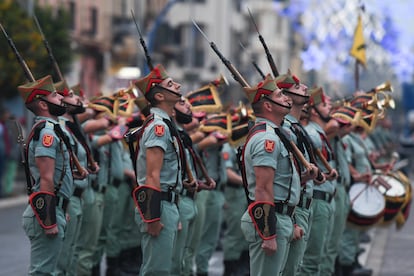 Legionarios, durante un acto en Melila en 2018.