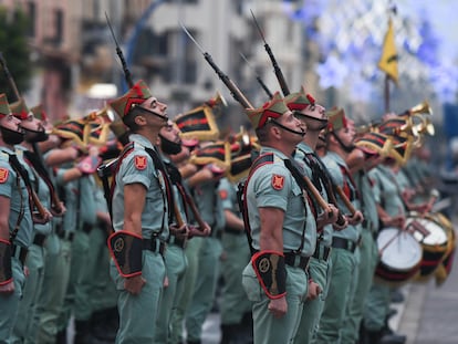 Legionarios, durante un acto en Melila en 2018.