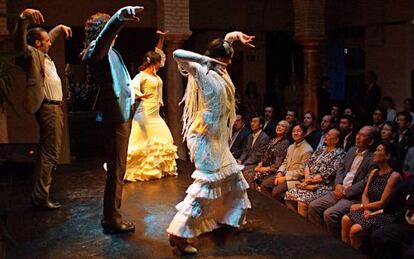 Actuaci&oacute;n en el museo del Baile Flamenco de Cristina Hoyos, en Sevilla. 