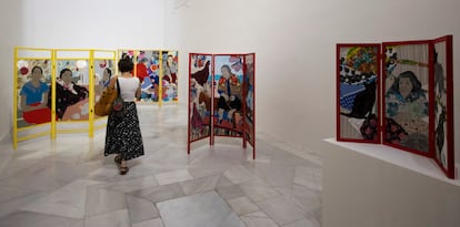 Una imagen de la exposición de Malgorzata Mirga-Tas en el Centro Andaluz de Arte Contemporáneo.