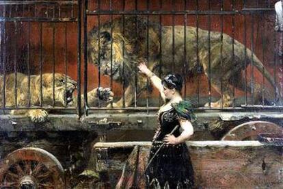 <i>The jealous lioness</i> (hacia 1880), de Paul Meyerheim.