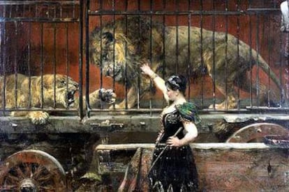 <i>The jealous lioness</i> (hacia 1880), de Paul Meyerheim.