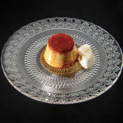 Flan del restaurante Estimar de Rafa Zafra.