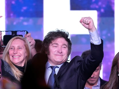 Javier Milei, ganador de las elecciones primarias argentinas, el domingo pasado.