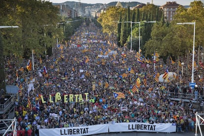 Manifestación contra la sentencia del 'procés' en Barcelona.