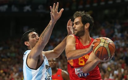 Jos&eacute; Manuel Calder&oacute;n, en el partido entre Espa&ntilde;a y Argentina del pasado lunes.