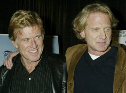 El actor Robert Redford y su hijo James Redford.