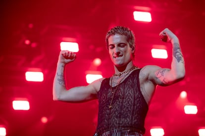 Damiano David, en un concierto en Dublín el 14 de diciembre de 2023.