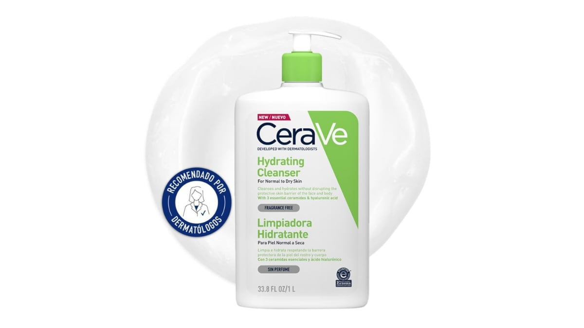 Limpiador CeraVe Hydrating Cleanser.