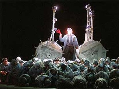 Ensayo general de <i>Boris Godunov</i> en el Palacio Euskalduna de Bilbao.